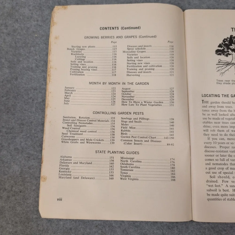 Vintage 1961 The Progressive Farmers‎ Garden Book For The South *Scarce*